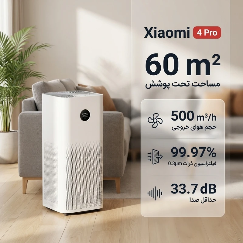 تصفیه هوا شیائومی Xiaomi Smart Air Purifier 4 Pro